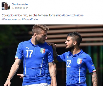 Immobile tweet Insigne