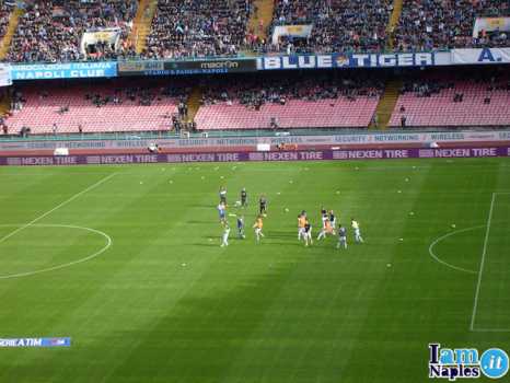 Empoli riscaldamento al San Paolo