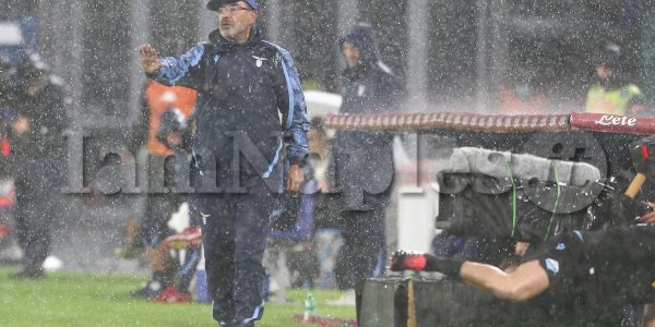 LazioÕs Italian coach Maurizio Sarri gesticulate during the Serie A football match between SSC Napoli and SS Lazio at the Diego Armando Maradona Stadium Naples, southern Italy, on November 27, 2021.