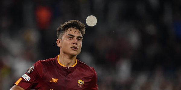 As Roma 06/10/2022 - Europa League / Roma-Betis / foto Antonello Sammarco/Image Sport 
nella foto: esultanza gol Paulo Dybala